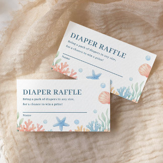 Tarjeta De Recepción Sea You Soon Ocean Baby Shower Diaper Raffle