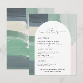 Tarjeta De Recepción Seaside Ocean Glass | Detalles para Invitados de l