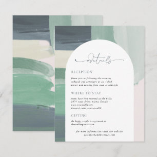 Tarjeta De Recepción Seaside Ocean Glass   Detalles para Invitados de l