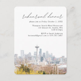 Tarjeta De Recepción Seattle Boda Kerry Park Skyline Ensayo