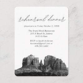 Tarjeta De Recepción Sedona Boda Elegante Ensayo Cena