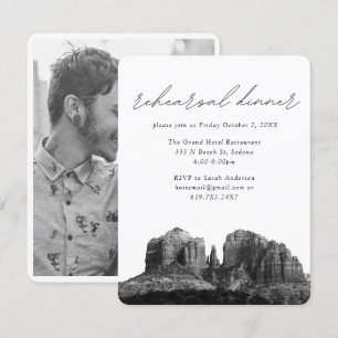 Tarjeta De Recepción Sedona Boda Elegante Ensayo Cena