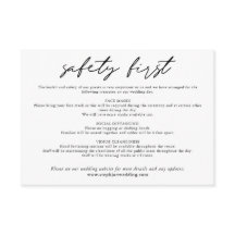 Seguridad Primero seguridad simple de COVID blanco