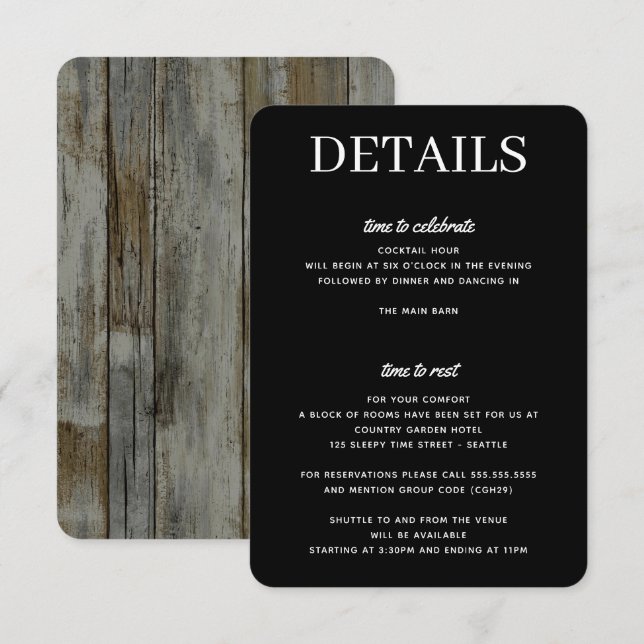 Tarjeta De Recepción Selva negra rusa (Anverso / Reverso)