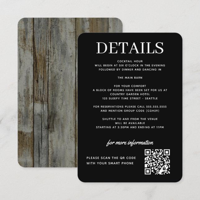 Tarjeta De Recepción Selva negra rusa (Anverso / Reverso)