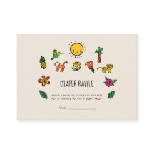 Selva tropical suave Bebé ducha rifa de pañales