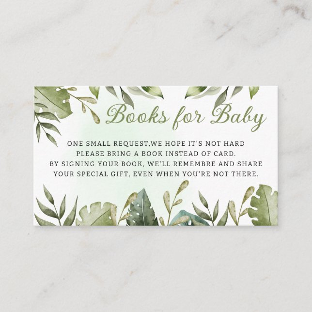 Tarjeta De Recepción Selva verde Safari libros de animales salvajes par (Anverso)