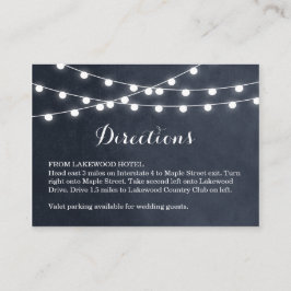 Tarjeta De Recepción Semana de las luces de cadena Bodas Instrucciones