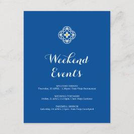 Tarjeta De Recepción Semana del Boda de mosaico mediterráneo amarillo a