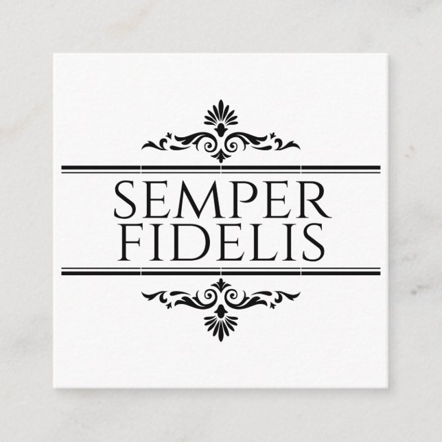 Tarjeta De Recepción Semper Fidelis (Anverso)