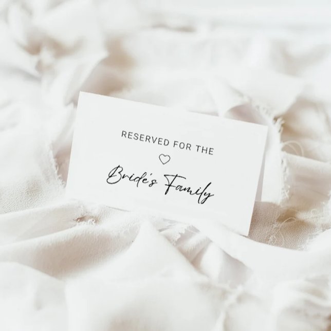 Tarjeta De Recepción Señal Reservada, Señal Reservada Moderna (Reserved Sign, Modern Reserved Sign Enclosure Card)