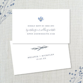 Tarjeta De Recepción Sencilla boda Dusty Blue Flower RSVP online