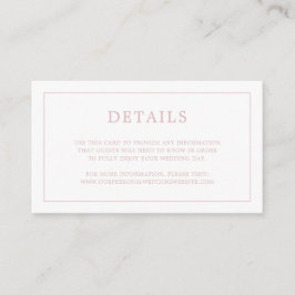 Tarjeta De Recepción Sencilla boda elegante monograma rosa claro