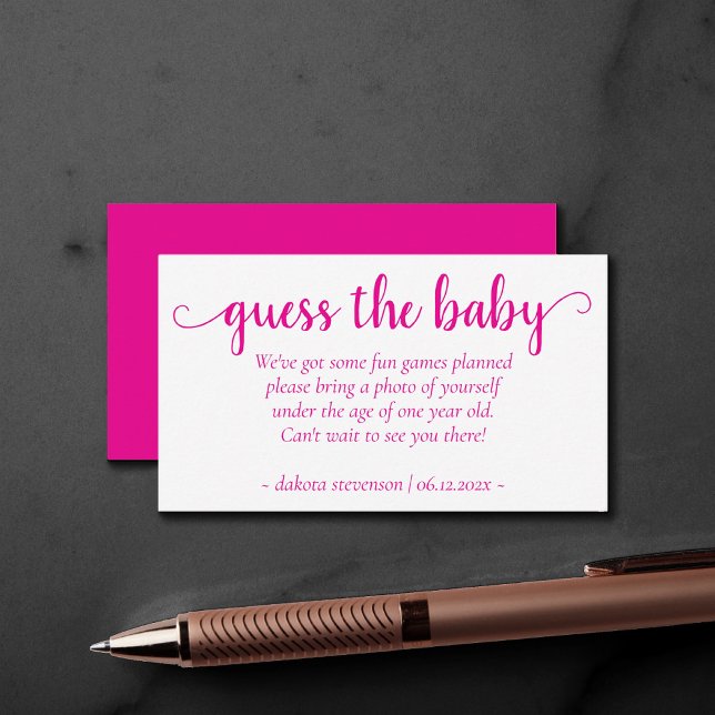 Tarjeta De Recepción Sencilla ducha rosa caliente | Solicitud de fotos  (Subido por el creador)