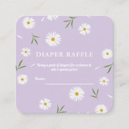 Tarjeta De Recepción Sencilla elegancia Daisies Baby Shower Diaper Raff