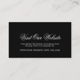 Tarjeta De Recepción Sencilla Visita Elegante Nuestro Sitio Web Boda Ne
