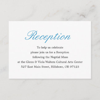 Tarjeta de recepción sencilla y elegante