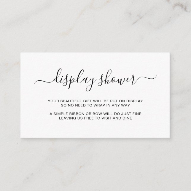 Tarjeta De Recepción Sencilla y elegante ducha de visualización de géne (Anverso)