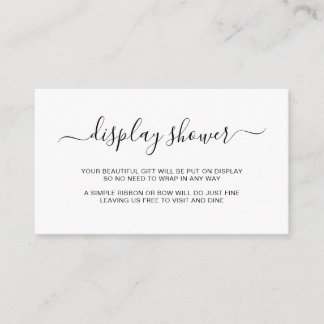 Tarjeta De Recepción Sencilla y elegante ducha de visualización de géne