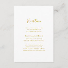Tarjeta de recepción sencilla y elegante para la b