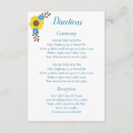 Tarjeta De Recepción Sencillamente Rústicas direcciones de girasol