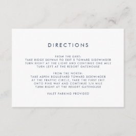 Tarjeta De Recepción Sencillas direcciones de la Marina y el Blanco