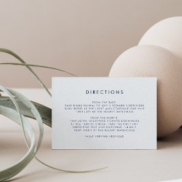 Tarjeta De Recepción Sencillas direcciones de la Marina y el Blanco