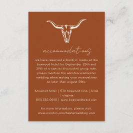 Tarjeta De Recepción Sencillas habitaciones occidentales bohemias con c