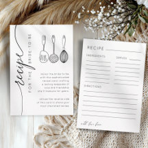 Sencillo Baby Shower con Recetas en Blanco y Negro
