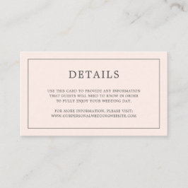 Tarjeta De Recepción Sencillo matrimonio elegante de monograma rosa Rub