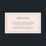 Tarjeta De Recepción Sencillo matrimonio elegante de monograma rosa Rub<br><div class="desc">Simple tarjeta de gabinete boda pequeña con un diseño moderno y elegante con sus detalles rodeados por un borde delgado y su monograma en la parte posterior. Todos los elementos de diseño están en gris sobre un fondo rosa y se pueden cambiar en la herramienta de edición de diseño. Una...</div>