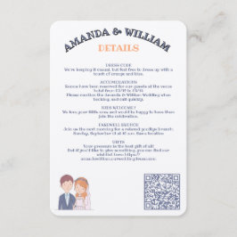 Tarjeta De Recepción Sencillo, Personalizado-Iike Cónyuges Ilustracion