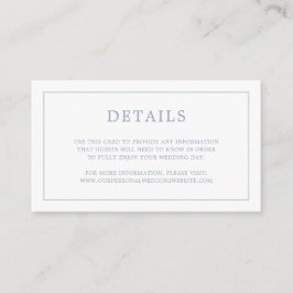 Tarjeta De Recepción Sencillo y turbio Monograma Azul Elegante Boda