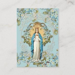 Tarjeta De Recepción Señora de Knock Virgen María Oración Floral