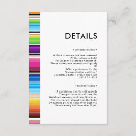 Tarjeta De Recepción Serape Spring |