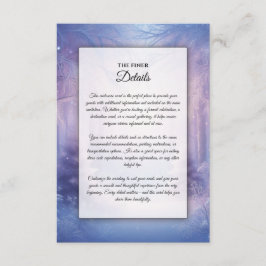 Tarjeta De Recepción Serenade de nieve de invierno de Lavender