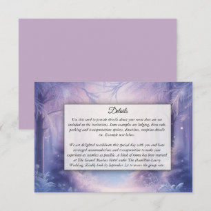 Tarjeta De Recepción Serenata de Nevada de Invierno de Lavanda