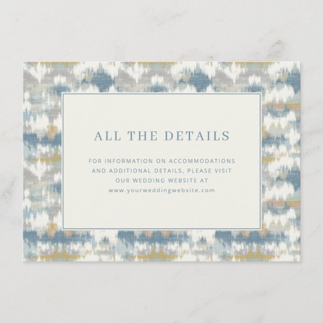 Tarjeta De Recepción Serene Pastel Wave Motions (Anverso)