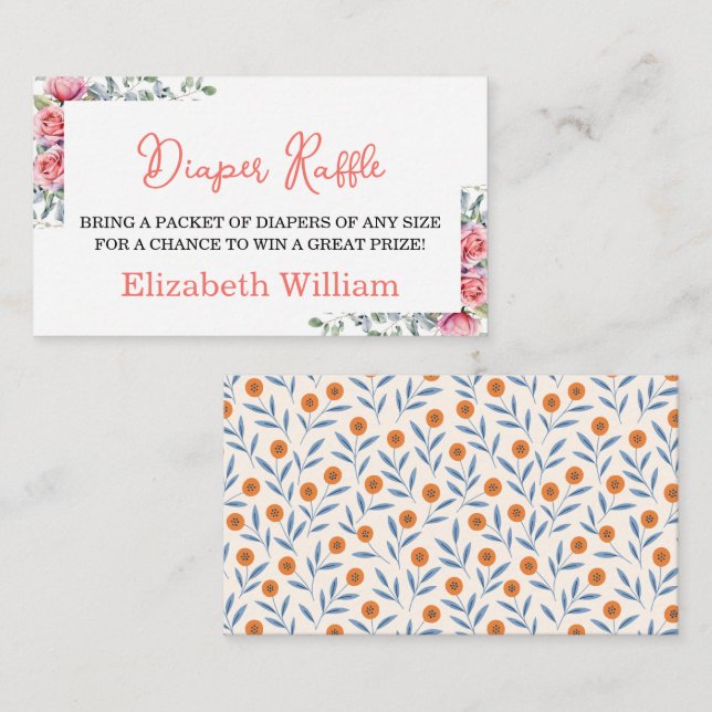 Tarjeta De Recepción Servilleta de papel (Anverso / Reverso)