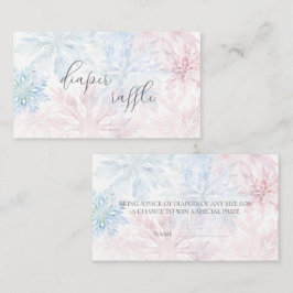Tarjeta De Recepción Sexo de copo de nieve azul rosa revelar pañal