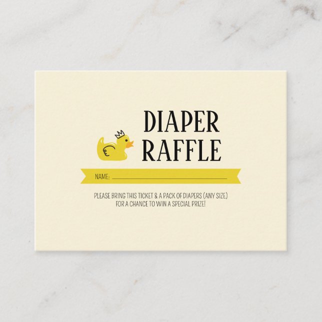 Tarjeta De Recepción Sexo del pato de goma Parejas Neutrales Baby Showe (Anverso)