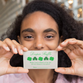 Tarjeta De Recepción Shamrock Baby Shower Diaper Raffle