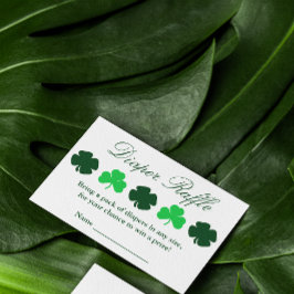 Tarjeta De Recepción Shamrock Baby Shower Diaper Raffle