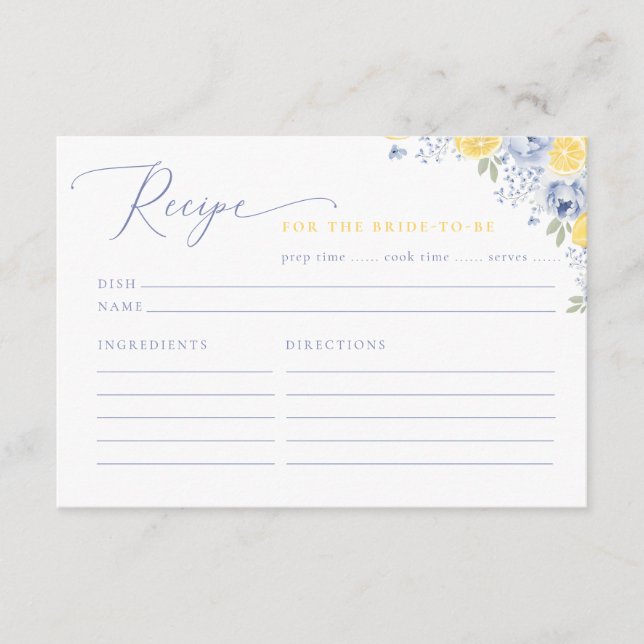 Tarjeta De Recepción She Found Her Main Squeeze Recipe Card (Anverso)