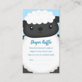 Tarjeta De Recepción Sheep Baby Shower Farm Blue Boy