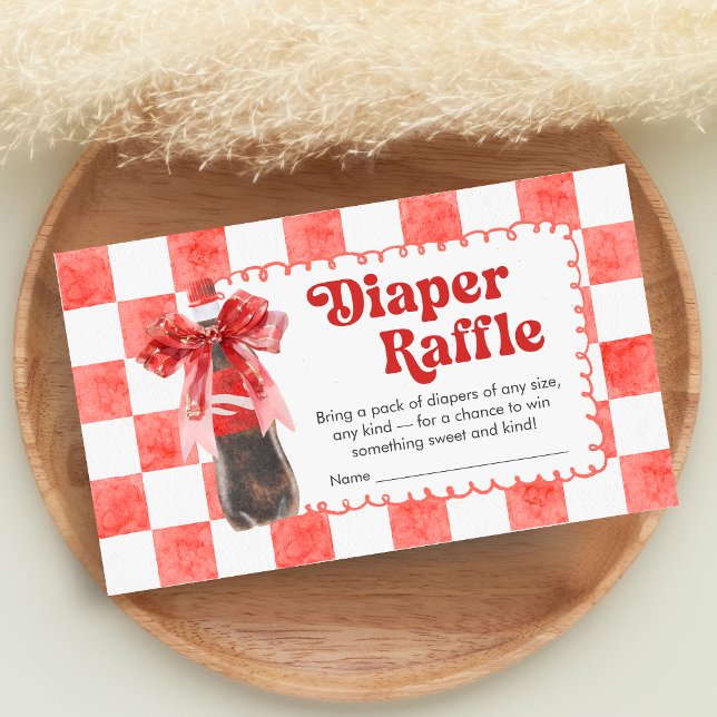 Tarjeta De Recepción She's Ready to Pop Baby Shower Diaper Raffle (She's Ready to Pop Cola Baby Shower Diaper Raffle)