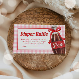 Tarjeta De Recepción She's Ready to Pop Baby Shower Diaper Raffle