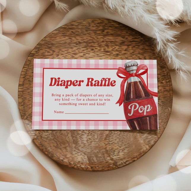 Tarjeta De Recepción She's Ready to Pop Baby Shower Diaper Raffle (Subido por el creador)