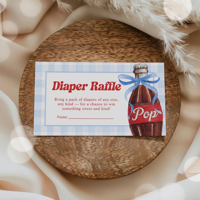 Tarjeta De Recepción She's Ready to Pop Baby Shower Diaper Raffle (Subido por el creador)