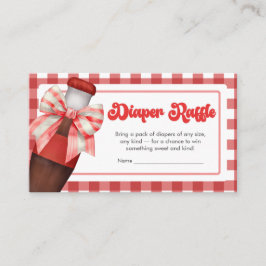 Tarjeta De Recepción She's Ready to Pop Baby Shower Diaper Raffle